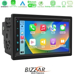 Bizzar 2DIN Deck 4core Android13 4+32GB Navigation Multimedia Deckless 6.9