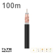 215501 ΚΑΛΩΔΙΟ Coaxial T100plus Cu/Cu Fca PE Black 100m