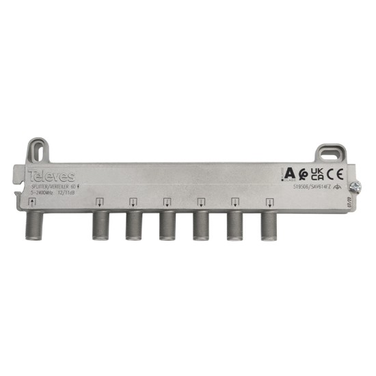 519506 splitter 6 ways F 5-2400 MHz DC pass