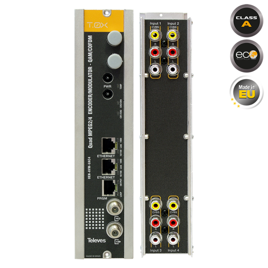 563822 T.0X QUAD Modulator AV to COFDM/QAM