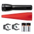 ML25LT-J201G Φακός MAGLITE ML25LT LED μαύρος & KIT ασφαλείας κόκκινο