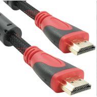 1.00.005 HDMI-HDMI 3m επίχρυσο 1.4v Πλεξούδα και Φερριτή