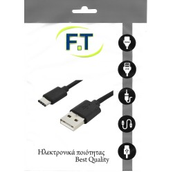 FTT15-18314 CABLE USB Type "C" 1.0m Λευκό