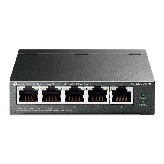 TP-Link TL-SG105PE  V2  5-Port Gigabit Easy Smart Switch with 4-Port PoE