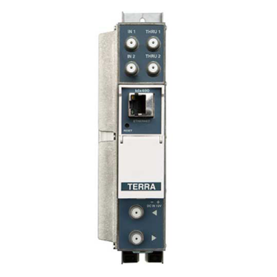 TERRA tdx4168 16 DVB-S/S2 transmodulator to 8 DVB-T channels, DIN rail or wall mounting